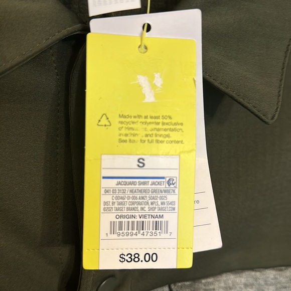 All in Motion - Jacquard Shirt Jacket (Dark green & Gray) Snap closure - Picture 10 of 14